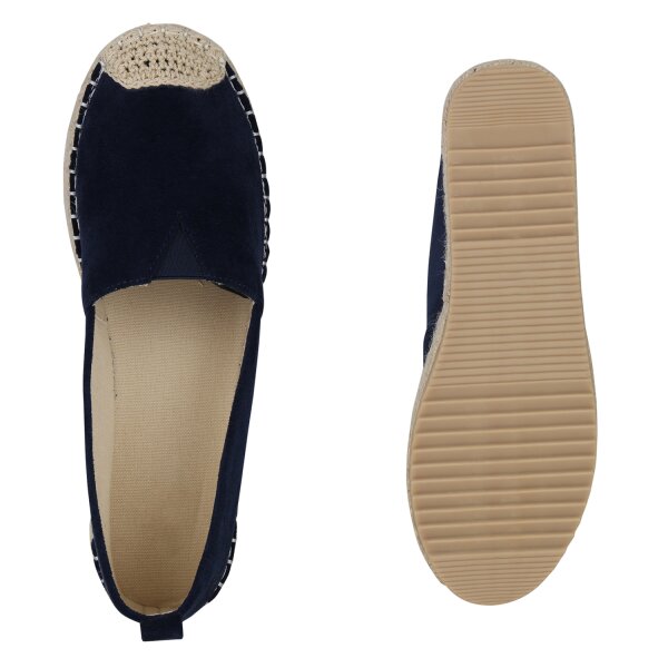 Stiefelparadies Damen Espadrilles in Dunkelblau Online Shopping