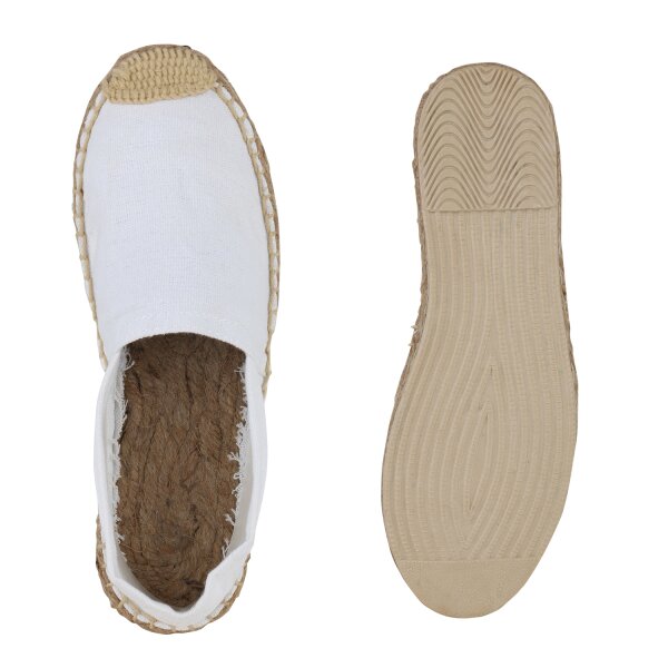 Stiefelparadies Damen Espadrilles in Weiss Cyber Monday
