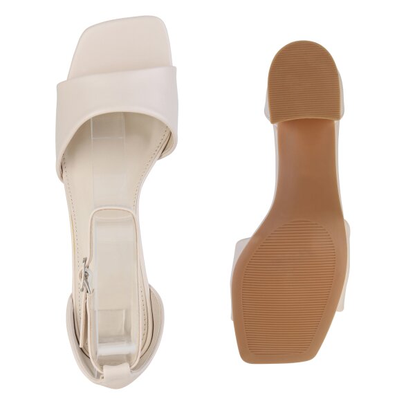 Stiefelparadies Damen Klassische Sandaletten in Beige Große Rabatte