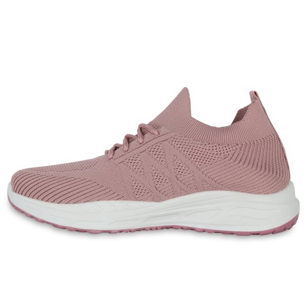 Stiefelparadies Damen Laufschuhe in Altrosa