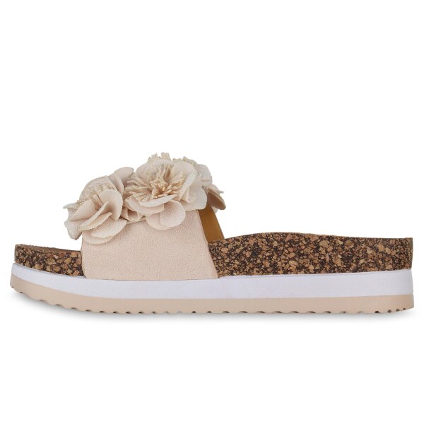 Stiefelparadies Damen Pantoletten in Beige JETZT KAUFEN