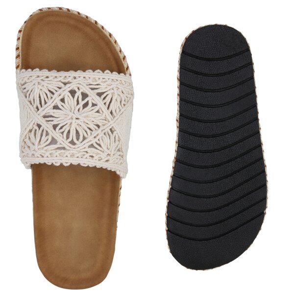 Stiefelparadies Damen Pantoletten in Beige Bis zu 50% Rabatt