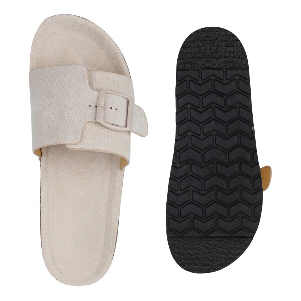 Stiefelparadies Damen Pantoletten in Beige Bis zu 60% Rabatt