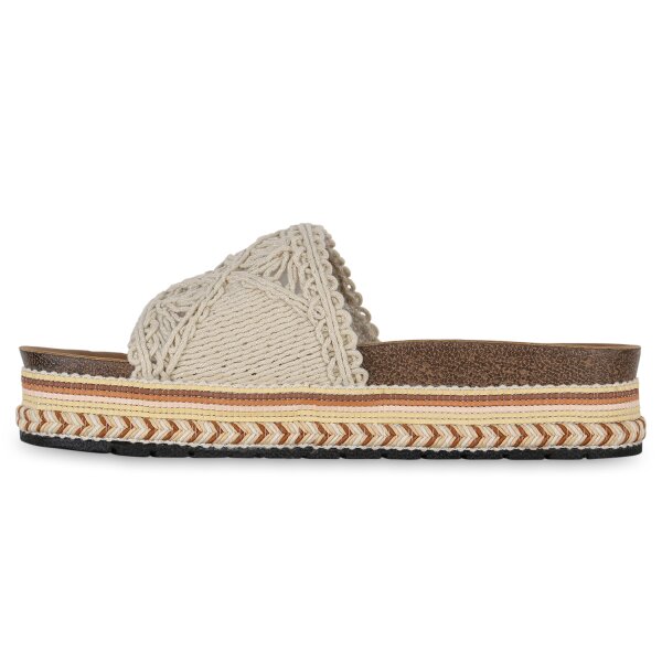 Stiefelparadies Damen Pantoletten in Khaki