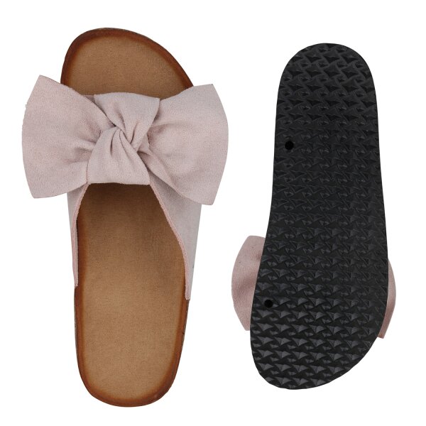Stiefelparadies Damen Pantoletten in Rosa Discount Store für neue Produkte