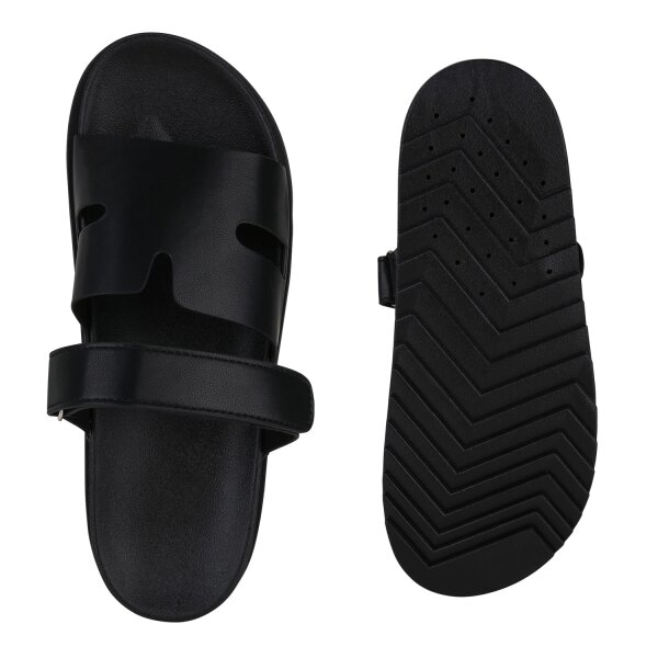 Stiefelparadies Damen Pantoletten in Schwarz Clearance-Verkauf