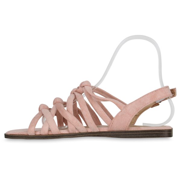 Stiefelparadies Damen Riemchensandalen in Nude Preisnachlass