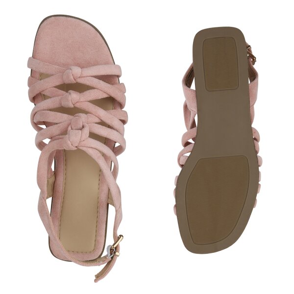 Stiefelparadies Damen Riemchensandalen in Nude Preisnachlass