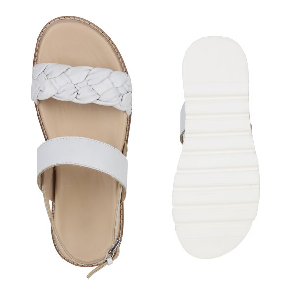 Stiefelparadies Damen Riemchensandalen in Weiss Vatertagsangebot