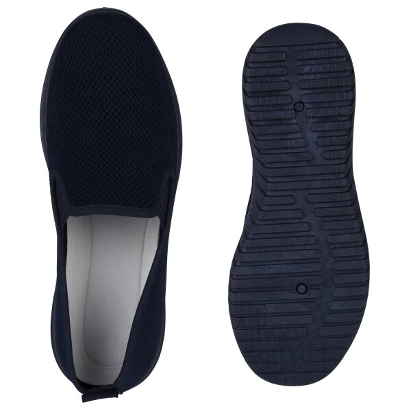 Stiefelparadies Damen Slip Ons in Dunkelblau Große Rabatte