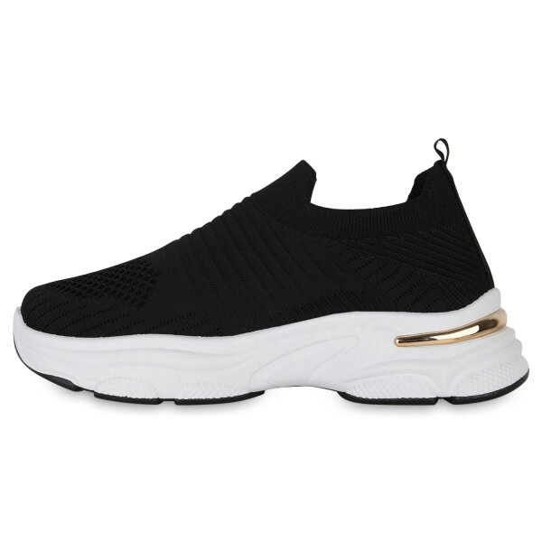 Stiefelparadies Damen Slip Ons in Schwarz