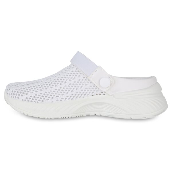 Stiefelparadies Damen Slip Ons in Weiss Saisonale Angebote