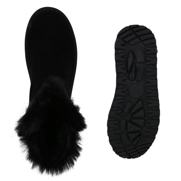 Stiefelparadies Damen Winter Boots in Schwarz Neueste Stile