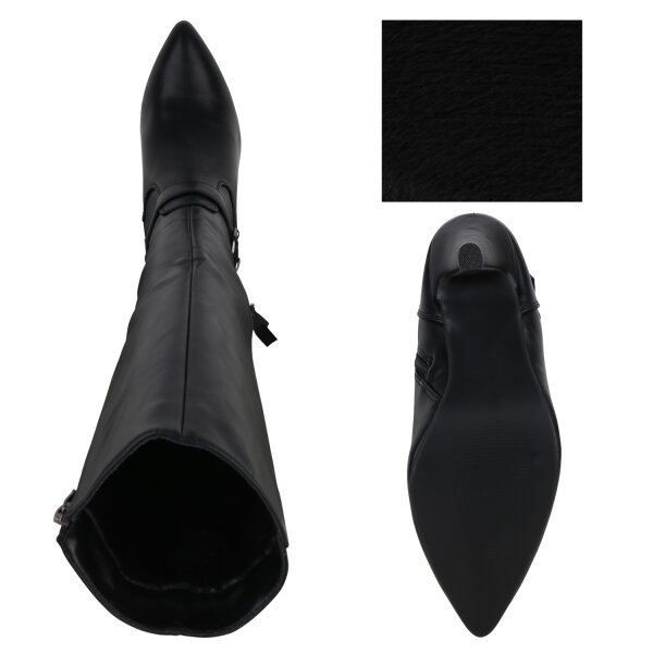 Stiefelparadies Damen Klassische Stiefel in Schwarz Fabrikladen