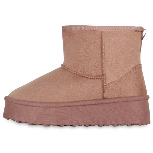 Stiefelparadies Damen Winter Boots in Altrosa Verkauf