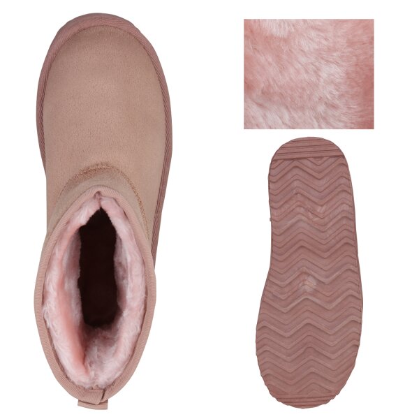 Stiefelparadies Damen Winter Boots in Altrosa Verkauf
