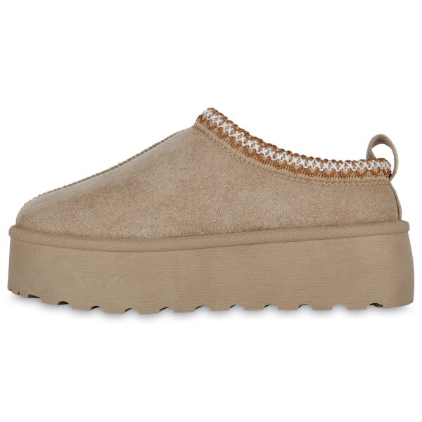 Stiefelparadies Damen Pantoffeln in Khaki Fabrikverkauf