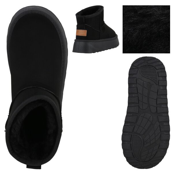 Stiefelparadies Damen Winter Boots in Schwarz Sonderangebot