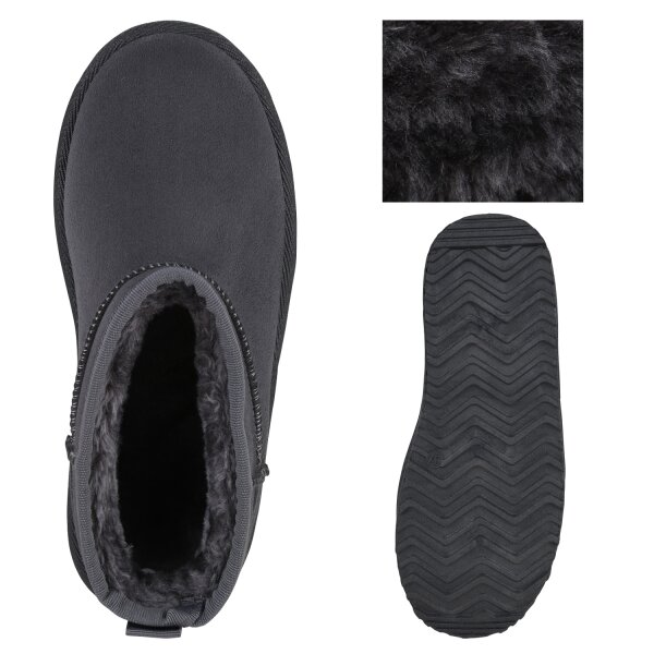 Stiefelparadies Damen Winter Boots in Grau Preisnachlass