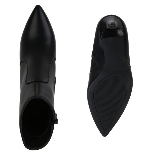 Stiefelparadies Damen Klassische Stiefeletten in Schwarz Top Angebot