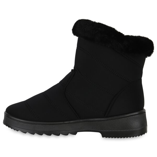 Stiefelparadies Damen Winter Boots in Schwarz Kostenlose Rückgabe