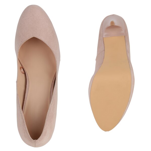 Stiefelparadies Damen High Heels in Nude Letzte 2 Tage