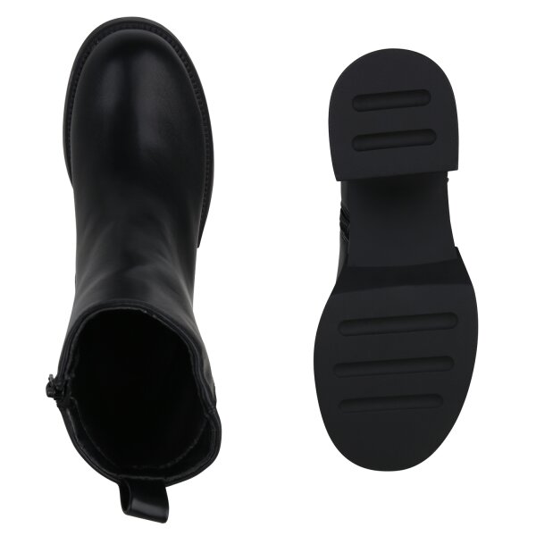 Stiefelparadies Damen Klassische Stiefeletten in Schwarz Bis zu 50% Rabatt