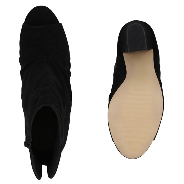 Stiefelparadies Damen Peeptoes in Schwarz Bis zu 60% Rabatt