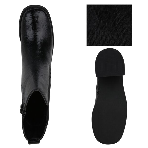 Stiefelparadies Damen Klassische Stiefeletten in Schwarz 50% Rabatt für begrenzte Zeit