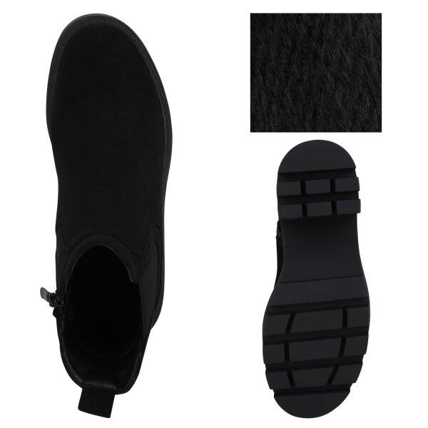 Stiefelparadies Damen Klassische Stiefeletten in Schwarz 2025