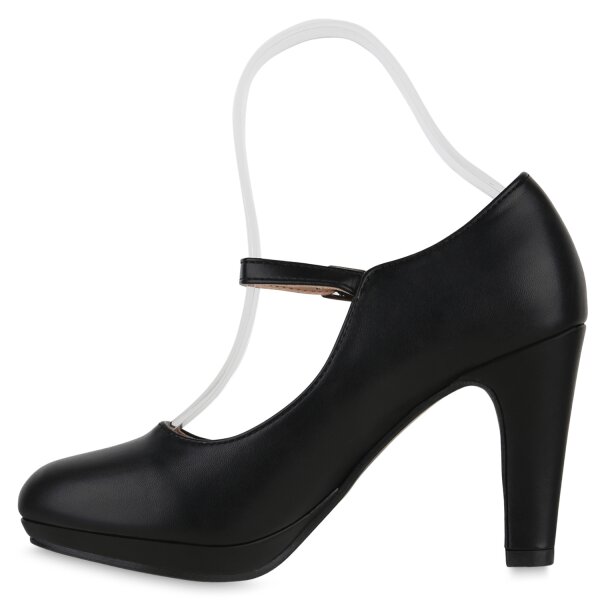 Stiefelparadies Damen Mary Janes in Schwarz