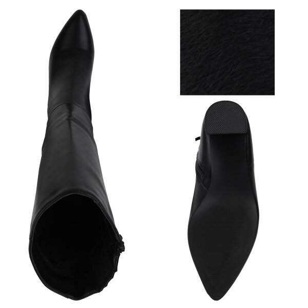 Stiefelparadies Damen Klassische Stiefel in Schwarz Tägliche Deals