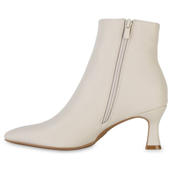 Stiefelparadies Damen Klassische Stiefeletten in Beige Riesige Ersparnisse