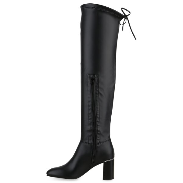 Stiefelparadies Damen Overknees in Schwarz Online