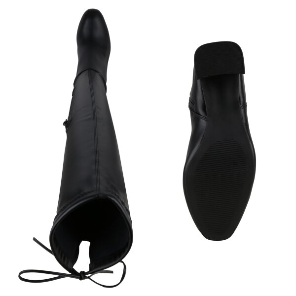 Stiefelparadies Damen Overknees in Schwarz Online
