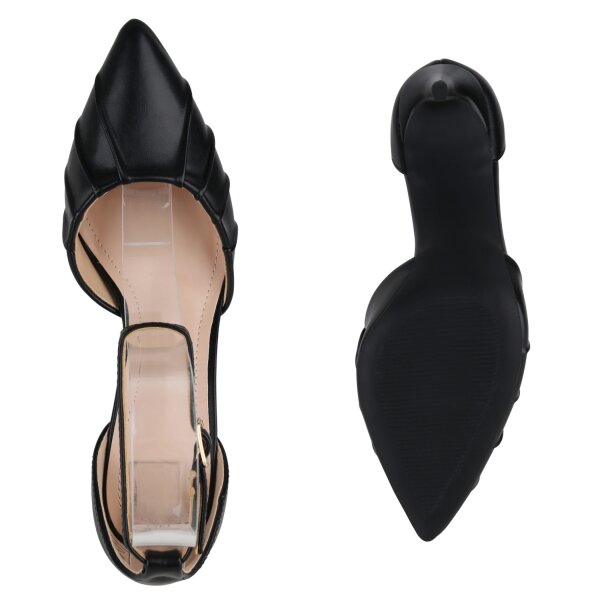 Stiefelparadies Damen Spitze Pumps in Schwarz Osterangebot