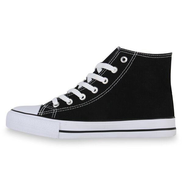 Stiefelparadies Damen Sneaker High in Schwarz Exklusive Angebote