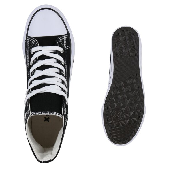 Stiefelparadies Damen Sneaker High in Schwarz Exklusive Angebote