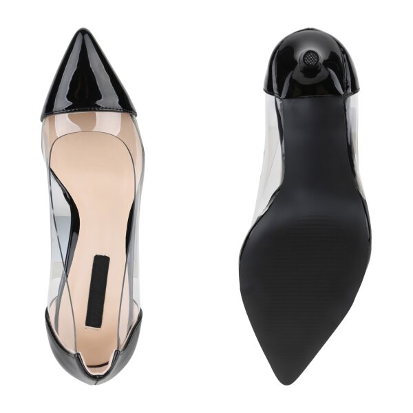 Stiefelparadies Damen Spitze Pumps in Schwarz Bestseller
