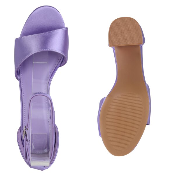 Stiefelparadies Damen Klassische Sandaletten in Helllila Kostenlose Rückgabe