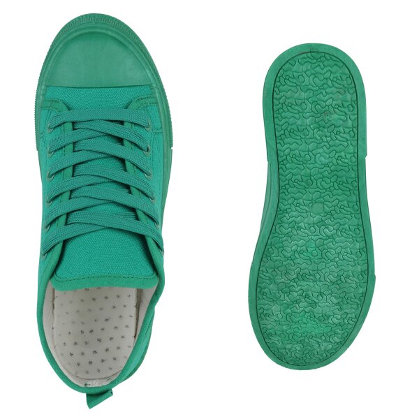 Stiefelparadies Damen Sneaker low in Grün Bis zu 65% Rabatt