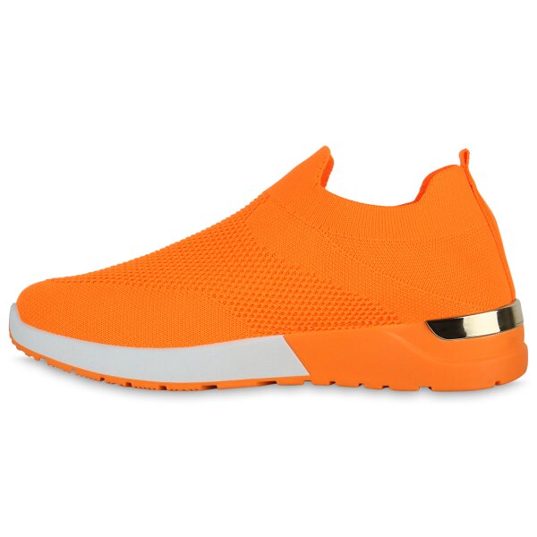 Stiefelparadies Damen Slip Ons in Hellgrau