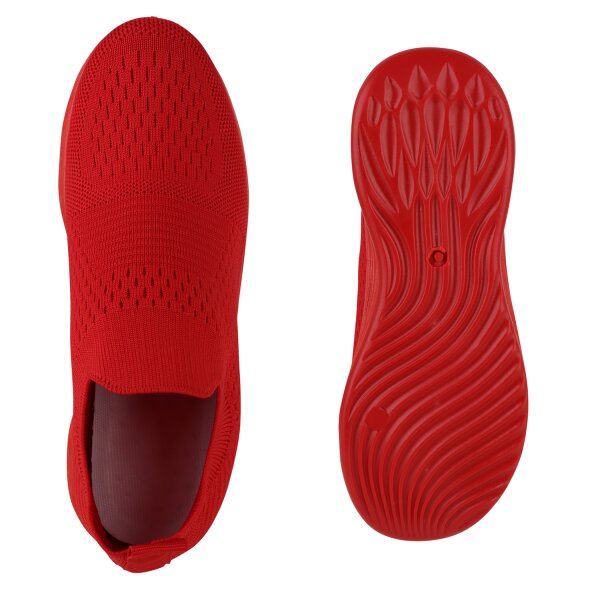 Stiefelparadies Damen Slip Ons in Rot Rot 50% Rabatt für begrenzte Zeit