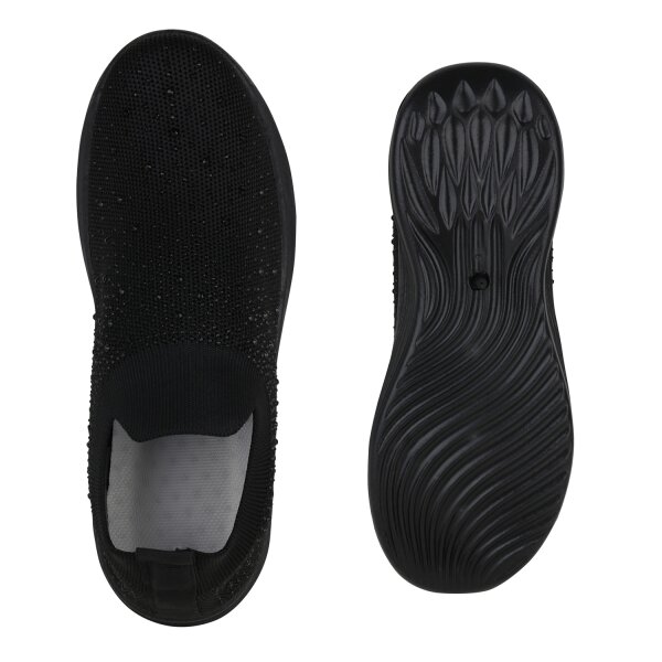 Stiefelparadies Damen Slip Ons in Schwarz Rabatte dieses Monats