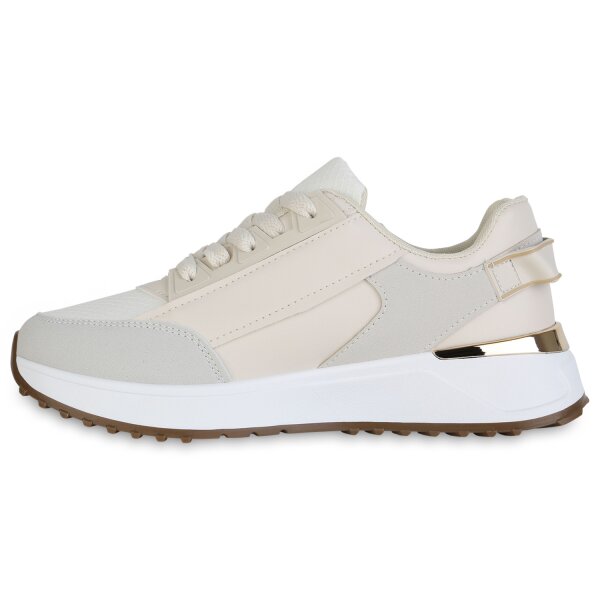 Stiefelparadies Damen Laufschuhe in Beige