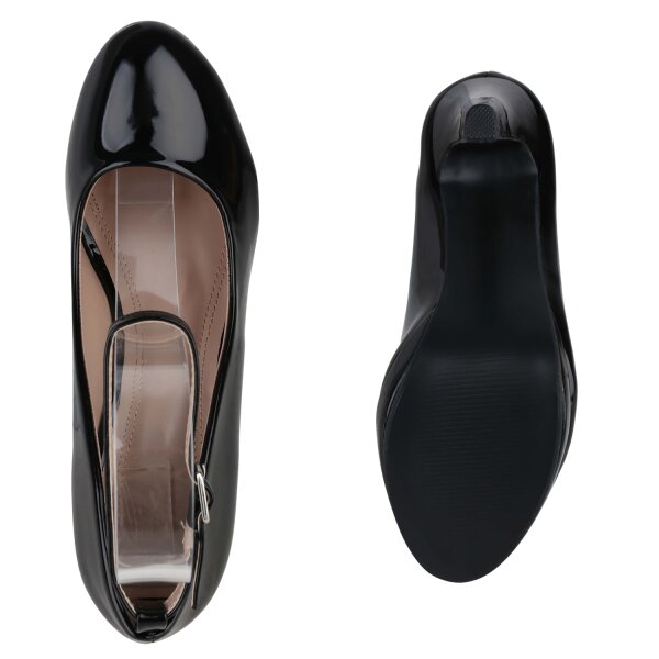 Stiefelparadies Damen Klassische Pumps in Schwarz Lack Angebote