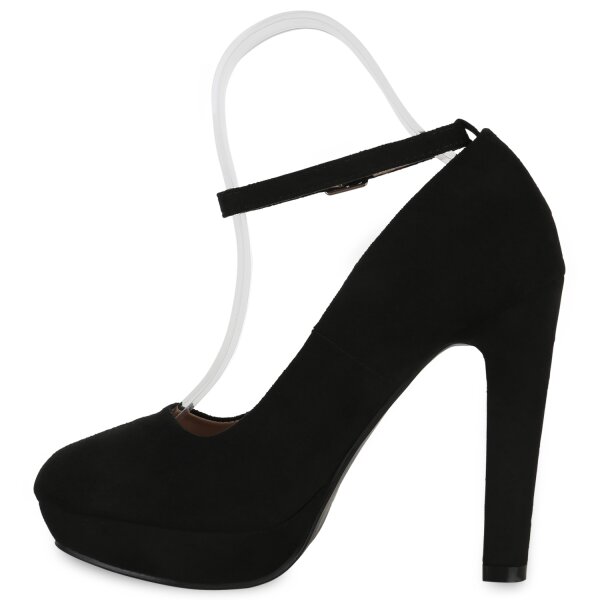 Stiefelparadies Damen Plateau Pumps in Schwarz Günstiger Verkauf