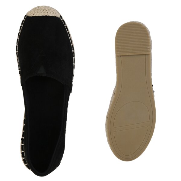 Stiefelparadies Damen Espadrilles in Schwarz Online Shopping