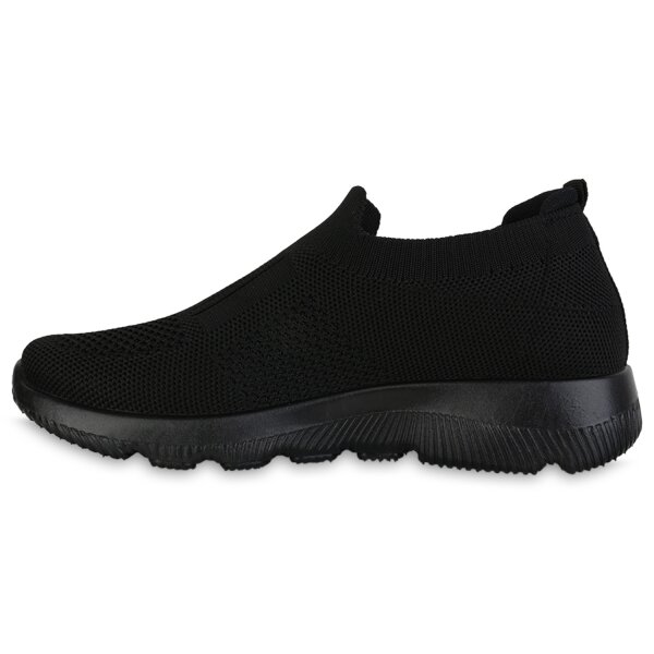 Stiefelparadies Damen Slip Ons in Schwarz Top Angebot
